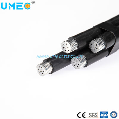 Overhead Insulated Aluminium Conductor 4X16 4X25 4X35 4X50 mm2 4 Cores Low Voltage Aerial Bundled ABC Cable