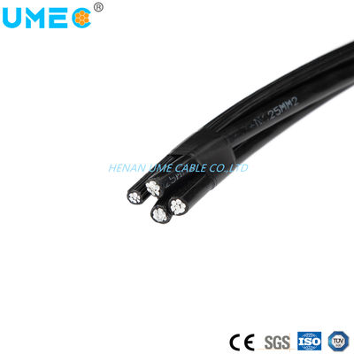 0.6/1kv Low Voltage Aerial Bundled Cable Electrical Wire ABC Black Power Cable 4x16 4x25 4x50mm2
