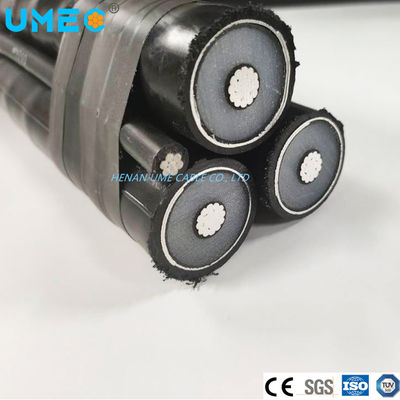 Overhead XLPE PVC Insulated Aluminium Conductor 4X16 4X25 4X35 4X50 mm2 4 Cores Low Voltage Aerial Bundled ABC Cable