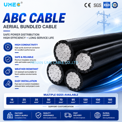 0.6/1kV Overhead Aerial Bundled Cable ABC Cable for Power Distribution