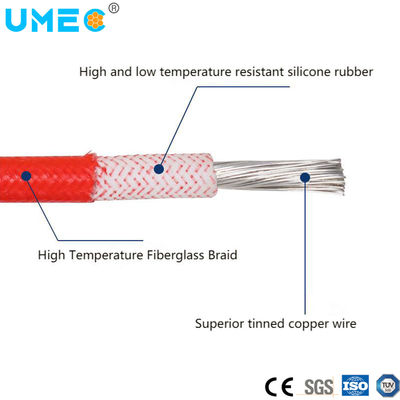 Round Wire Silicone Rubber Insulation Heat Resistant Electric Cable for ...