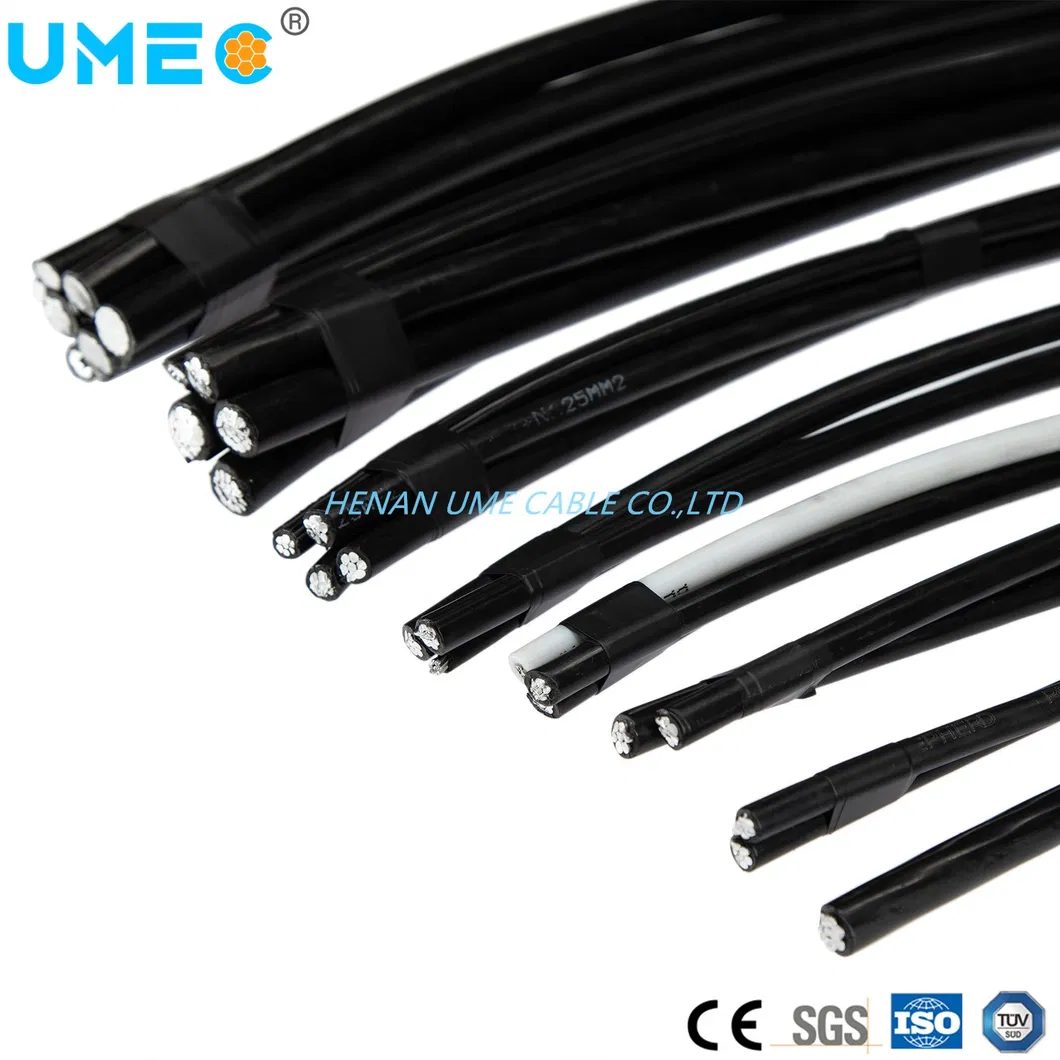 Low volatge Aerial Bundled cable for overhead Aluminum Conductor XLPE insulation 2x35mm² 0